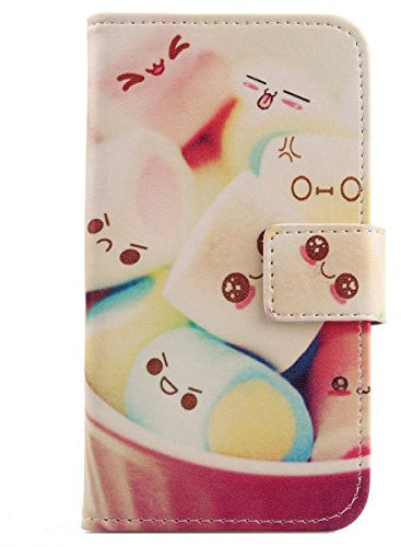 Tnviud PU Flip Leder Tasche Hülle Case Cover Handytasche Schutzhülle Etui Skin Für Artfone C1+ Seniorenhandy 1.77 (Lovely Design)
