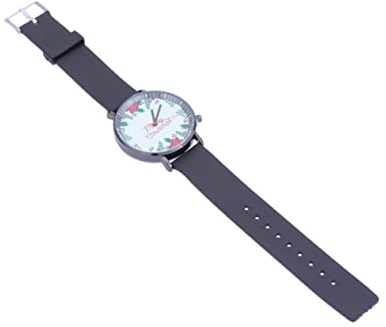 Mikikit Modische Damen-quarzuhr mit Weihnachtsbuchstaben für Frauen Männer Studenten