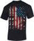 USA Flagge Shirt Herren - Stars and Stripes/Flow Design - US Army T-Shirt Männer - Chopper Biker Tshirt (Schwarz 6XL)
