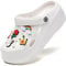 Platform Clogs pour Dames Sabots de Loisirs et vêtements de Sport Tongs de Sanitaire avec Charms Chaussons de Wedge Blanc,40