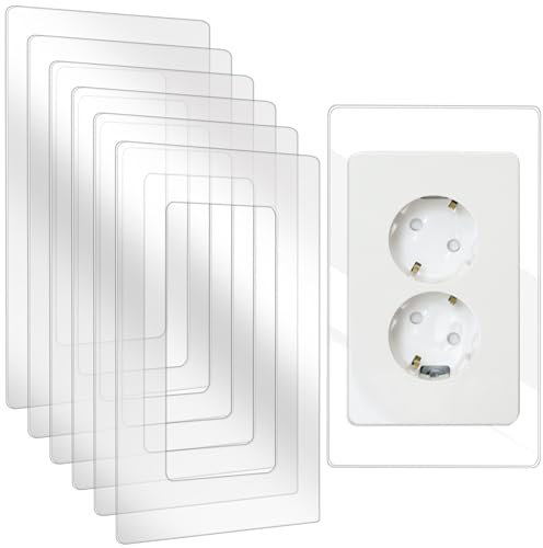 Beekeg 6 unidades de protección para interruptor de luz, protección de pared para interruptor de luz, protector de papel pintado para enchufe e interruptor de luz, para cada programa de interruptor,