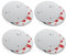 conecto, Magnet-Halterung, Starke Magnet-Befestigung, universell verwendbar, magnetisch und mit Bohrloch, geeignet für Rauch-Warn-Melder, 60mm, 4er Set
