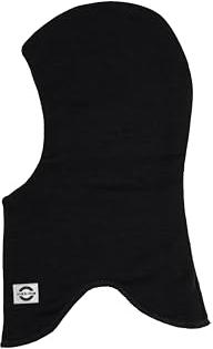 Mikk-line Sturmhaube Black 2-3 Jahre | Oeko-TEX Standard 100 | mit Windstop membran | Surmhaube aus Wolle Für Baby und Kinder | 95% Wolle - 100% mulesingfrei Merinowolle | Atmungsaktiv und isolierend