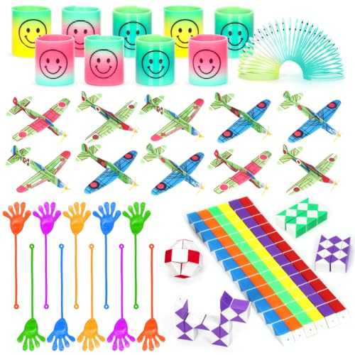 Kinder Geburtstag Mitgebsel Set, Party Mitgebsel Kinder, Mitgebsel Set Styroporflieger, Klatschhand, Kindergeburtstag Gastgeschenke Mädchen Jungen, Give Aways Kindergeburtstag für Partybeutelfüller