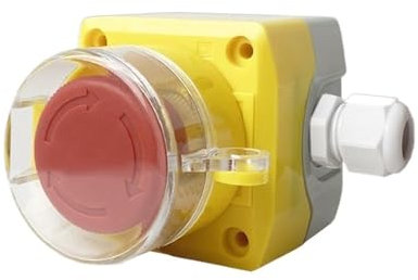 MUHM Not-Aus-Schalter EX Not-Aus-Druckknopfschalterkasten 1P Verriegelungsschloss Elektrischer Aufzug Aufzug Regensicher Explosionsgeschützt 1NO 1NC LA38-11ZS Not-Aus-Taster