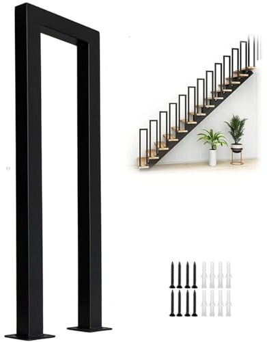 Handläufe U-förmiger Treppenhandlauf Nordische Moderne Seitlich Angebrachtes Schmiedeeisernes Treppengeländer für Drinnen, Draußen, Villa, Korridor Anti-Rutsch-Ziergeländer Sche, 1 Stück ( Color : Fla