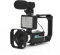 NVYAZJ Videocamera 4K Ultra HD, zoom 16X Touch Screen da 3,0 Telecamere Wi-Fi per visione notturna con webcam, microfono esterno e paraluce Stabilizzatore portatile, riempitivo