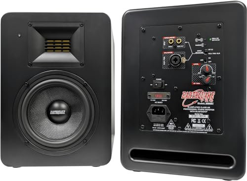 Earthquake Sound SM-6-BT 6.5 Inch 2-Way Powered Studio Monitors with Bluetooth®, Matte Black (Pair)