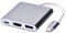 FIOUSY USB C to HDMI Adapter, USB 3.0 Type C to HDMI 4K Multiport AV Converter with USB 3.0 Port Mac Adapter for MacBook Pro/ S8+/S9+/Projector/Monitor (Grey)