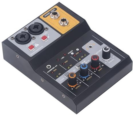 Mischpult, HiFi-Sound, Externe USB-Soundkarte, 48 V Phantomspeisung 2 (EU-Stecker)