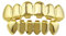 LONGHAO 2 pcs Hip-Hop-Zähne,Hip Hop Teeth Grills,Golden Hip Hop Grills,Zahnspange Decoration,Grillz Zähne Set,mit 2 Silikonformleisten,für Musikfestivalpartys,Hip-Hop-Rapper,Dekorationen (Gold)