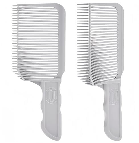 2 Pack Fade Comb Blending Tool Hair Cutting Comb Flat Top Comb Positioning Clippers Cutting Tool for Men Haridressing at Home Barber Accessories