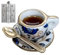 Hinge Heads Decorative Topper, Vintage Teacup and Teaspoon Nail Setter Door Topper Decoration, Creative Hinge Head Home Decor, Miniature Door Frame Hinge Top Decoration for Outdoor Indoor