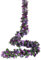 Weldomcor Lot de 8 guirlandes de fleurs artificielles violettes de 12,2 m - Roses vignes en soie - Fleurs artificielles à suspendre - Décoration d'extérieur pour mariage, arche, chambre à coucher,