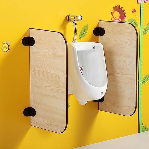 1 Stück Cartoon-Urinal-Sichtschutz, Trennwand für öffentliche Toiletten, Sichtschutzwand für Toiletten in Schulen und Kindergärten aus Holz (L450 mm x H800 mm)