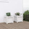 Juroupi Jardineras de Exterior 2 Unidades macetero Madera Exterior Jardinera Balcon Madera Maciza de Pino Blanco - 837397