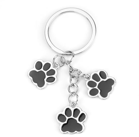 MUCOOS Niedliche Schlüsselanhänger, Pfotenabdruck-Schlüsselanhänger, Hunde-Schlüsselanhänger, Geburtstagsgeschenke Für Haustierbesitzer, Geschenke Für Hundeliebhaber, Hundepfoten Schlüsselanhänger