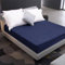 Calefee Spannbettlaken 137x193 Hoher Steg 45cm, Betttuch ohne Kissenbezug Polyester Wasserdicht Marineblau