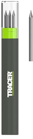 Tracer ALPC1 2,8 mm Hartmetallspitze, 3er-Pack mit Anti-Schnapp-Etui, Minen für Druckbleistift zum Markieren von Holz, Metall, Keramik, Glas, Holzbearbeitung und Tischlerbleistift-Werkzeug