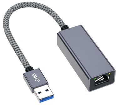 CPAOWEHF Adaptador de red USB 3.0 a RJ45 Gigabit de velocidad rápida para una compatibilidad NAS sin problemas y una transferencia de datos eficiente