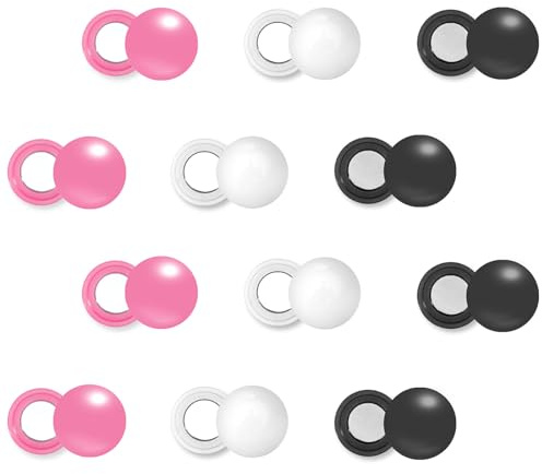 Tinoaly 12 Pairs Magnetic Race Bib Clips, Marathon Race Number Holder Running Racing Bib Buckles Fixing System for Cycling Triathlon Runners Field Supplies