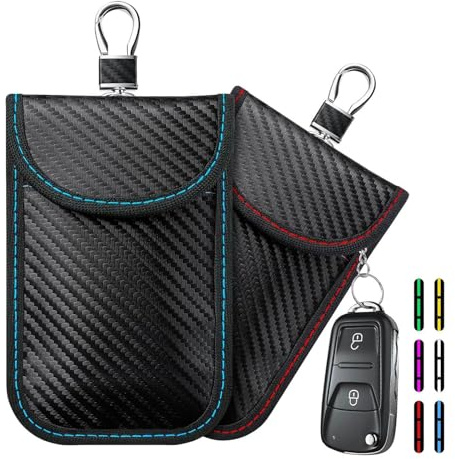 Sikweny 2 Pezzi Astuccio Portachiavi, Custodia Chiavi Auto Compatibile Portachiavi Auto Antifurto per Auto Protezione Custodia Compatibile Cover Chiavi Auto Protezione Copri Telecomando Antifurto