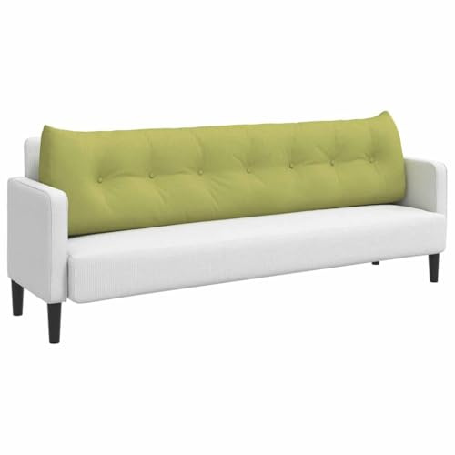 vidaXL Rücken Kissen Hellgrün 200 x 24 x 50 cm Stoff