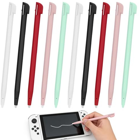 MWUMRCM 10x Set Touchpen, Kapazitiver Ersatzstift für Nintendo 2DS Stift Halterung, Touch Display Eingabestift, Stylus Pen für Touchscreen - Touchstift Bedienstift (B)
