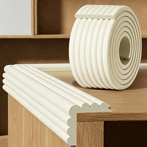 2 m x 8 cm Edge Protection Foam for Baby Children, W-förmiger Möbel-Eckenschutzstreifen for Die Sicherheit Von Kindern, Selbstklebende Tischkante Und Eckenschutz for Möbel, Schreibtisc