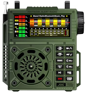 Ricevitore radio portatile multibanda con sintonizzatore antenna e batteria ricaricabile per uso esterno
