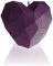 Candellana Kerze Herz Low Poly, Höhe: 7,8 cm, Handgemacht in der EU
