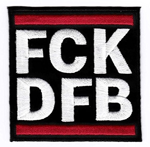 Bienpatch - FCK - Aufnähers/Bügelbild/Iron on Patch - Schwarz, Rot, Weiß - 7.5 x 7.5cm - 1 Stück