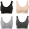 JOJOANS 3/4 Pack Bra Bralette Ultimate Comfort Bra Padded Seamless Plus Size Light Support Sports Bra for Yoga Stretch Wireless Leisure Underwear, 3XL