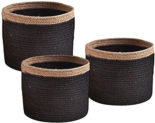 Cache-Pot Rond en Jute (Lot de 3)