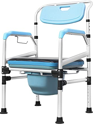 HENGMEI Chaise percée WC de toilettes Chaise De Douche avec Embouts Antidérapants réglable en hauteur