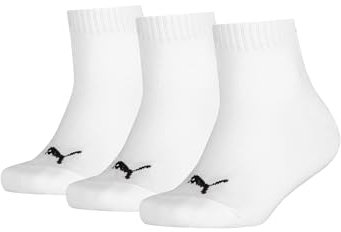 PUMA Garçon Quarter 3p Chaussettes De Sport, Blanc, 27-30 EU