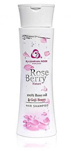 Bulgarian Rose Haarshampoo Rosenbeere Natur 200 ML Angereichert mit Sonnenblumenextrakt und Seidenproteinen