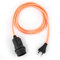 5m Plug-In Lampe FUCHSIA-PINK, Textilkabel mit Lampenfassung aus Thermoplast (TEILGEWINDEMANTEL) mit Schalter und Eurostecker