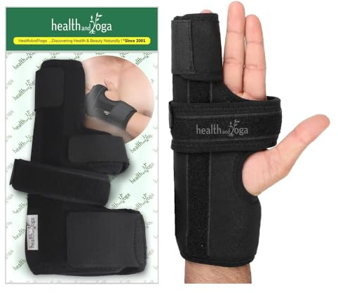 Boxer Fingerschiene - Gepolsterte Stützbandage mit abnehmbarer Schiene für Boxerfraktur - Kleiner und Ringfinger Schutz - Passend für linke oder rechte Hand