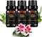 Set di oli essenziali per aromaterapia, cipresso, 3 x 10 ml, olio essenziale di geranio puro al 100%, per umidificatore, geranio, cipresso, citronella, olio essenziale per aromaterapia, citronella
