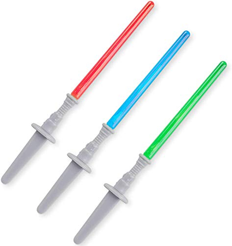Super Z Outlet Light Sabre Cupcake Decoration Toppers Sticks Picks Set for Children Birthday Party, Fan Shows, Movies, 4 inches Tall (24 Pack)