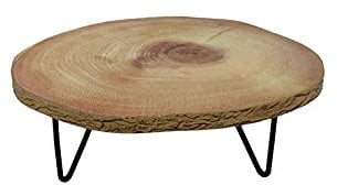 Alzatina in Legno Naturale 27 cm pedana Pallet Vassoio Tronco Presentazione Aperitivo Tagliere Salumi