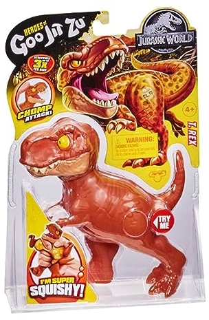 Heroes of Goo Jit Zu - Hero Pack mit einer super stretchy und dehnbare Actionfigur, Jurassic World-Edition - Dinosaurier T-Rex, passend zum Kinofilm