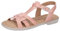 RICOSTA Mädchen Riemchensandalen BIRTE, Kinder Sandalen, Weite: Mittel, Strandschuhe, Sandaletten, Sommersandalen, bequem, flach, Rose (320), 37 EU