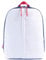NAVA DESIGN - Zaino Small Organizzato con Uno Scomparto, Tasca Imbottita Porta PC/Tablet e Tasca Frontale Verticale, Colore Bianco/Cobalto/Rosso - Dimensioni 38 x 29 x 12 cm