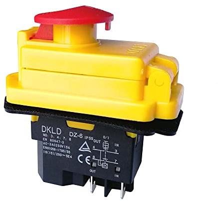 Interruptor electromagnético 250 V 16 A pulsador eléctrico con cubierta de parada de emergencia DKLD DZ-6 (DZ-6E-4p)