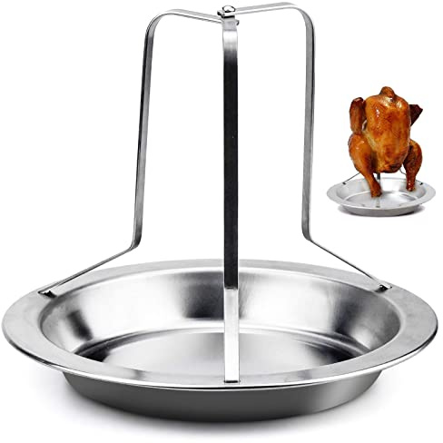 Bierdosen-Hähnchenhalter, Grilldosen-Hähnchenregal, robust, verchromt, Hähnchenbräter, Ständer, aufrechter Hähnchen-Grillrost für Grill, Ofen oder Smoker, Grillzubehör