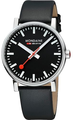 Mondaine Evo2 Herren Uhr analog Quarzwerk mit Leder Armband MSE.43120.LB