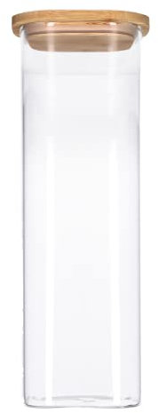 TALK-POINT Vorratsdosen aus Glas mit Bambusdeckel, Vorratsgläser, Glasbehälter | 550 ml - 2500 ml | luftdicht, Spülmaschinenfest, Mottensicher (2500 ml)
