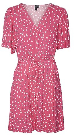 VERO MODA VMAlba Women's Viscose Mini Dress Short Sleeve Dress